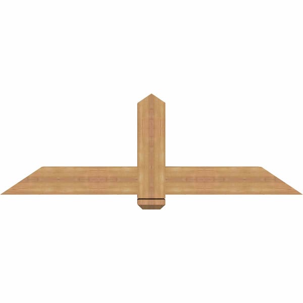 Ekena Millwork Eugene Smooth Timber Gable Bracket, Western Red Cedar, 60"W x 20"H x 5 1/2"D x 5 1/2"F, 8/12 Pitch GBW060X20X0606EUG00SWR - main